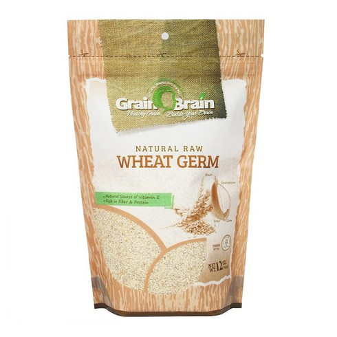 그레인브레인 - 그레인 브레인 밀 배아 340g 2팩 Grain Brain Wheat Germ 12 oz (12 oz) Raw All natural Untoasted, 2개