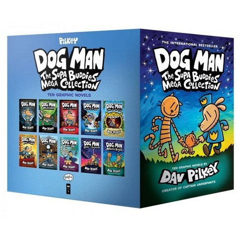 Dog Man: The Supa Buddies Mega Collection : 도그맨 원서 하드커버 10종 박스 세트 : Dog Man #1-10 Box Set, Graphix