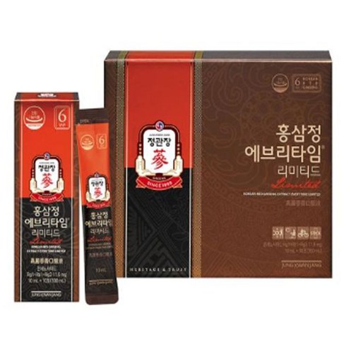 정관장 홍삼정 에브리타임 리미티드 10ml 30포 쇼핑백증정, 300ml, 1개