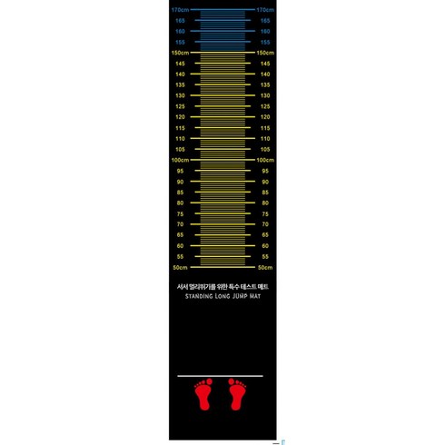 제자리멀리뛰기 측정 체력장 체육 점프훈련 육상 학교, 50x200cm, 1개