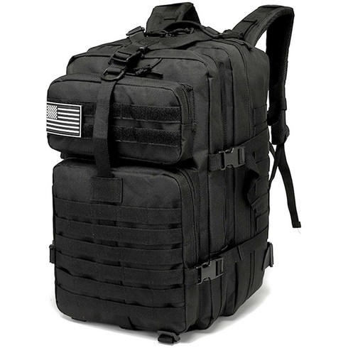 전술가방 - 로지 대용량 밀리터리 군인가방 등산 캠핑백팩, 블랙
