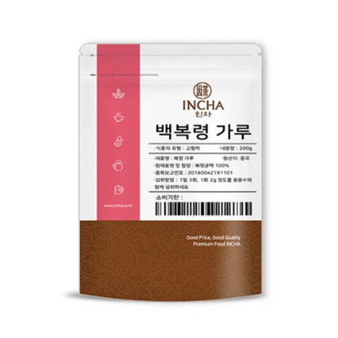 인차 백복령분말, 1개, 200g