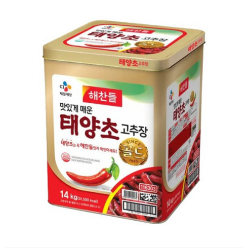 해찬들골드고추장 - 해찬들 태양초 고추장골드, 14kg, 1개