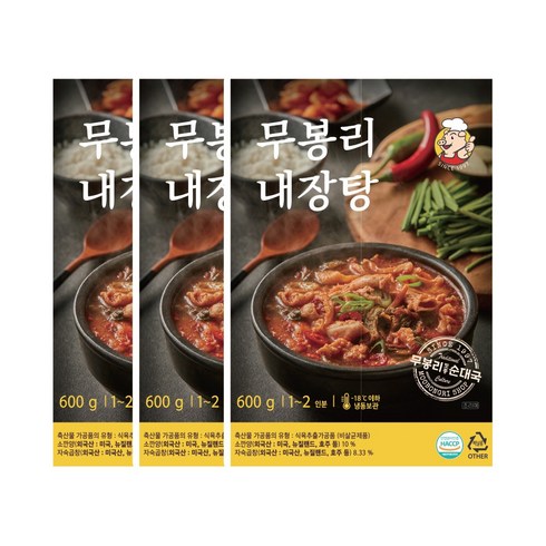 무봉리 내장탕 600g 3팩묶음, 3개