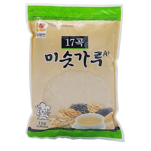 뚜레반미숫가루 - 뚜레반 17곡 미숫가루, 1kg, 3개