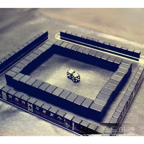 휴대용 마작세트 중국전통 게임 여행용 초보자도 하는 좋은 마작패, 블랙 마작(30mm)