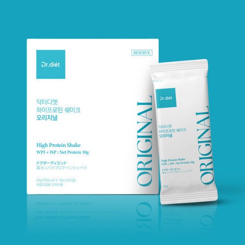 닥터디엣 - 닥터디엣 하이프로틴 쉐이크 오리지널 1박스 (10포), 450g, 1개