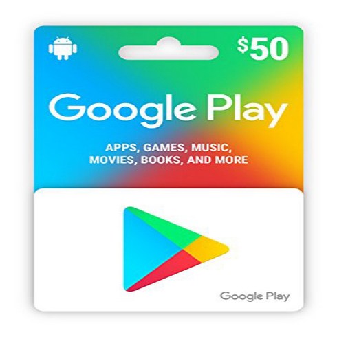 Google Play 기프트 카드 - 게임 앱 등을 선물하세요(미국만 해당) Google Play gift card - give the gift of games apps and more (US Only), 혼합색상, 1개