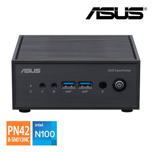 에이수스 ASUS 미니PC PN42-B-SN013MC N100 COM포트 HDMI DP 지원 듀얼랜 베어본PC, 단품