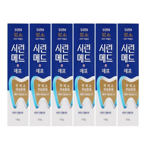 시린메드 에프 치약, 100g, 6개