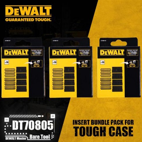 DT70839 - DEWALT DT70805 삽입 번들 팩 DT70801 DT70803 DWAN2190 N542474 DT70839 터프 케이스 전동 공구 액세서리, [02] DT70805 3PCS, 2) DT70805 3PCS, 1개