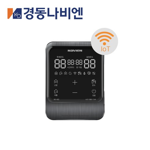 2023년 가성비 최고 nr-35d - 경동나비엔 NR-40D 경동보일러 전용 IOT 온도 조절기 wifi 룸콘 + BCM-W35 IOT 중계기 세트 실내 온돌 난방 외출 설정 온수 온도 예약, 단품, 경동나비엔 NR-40D 단품