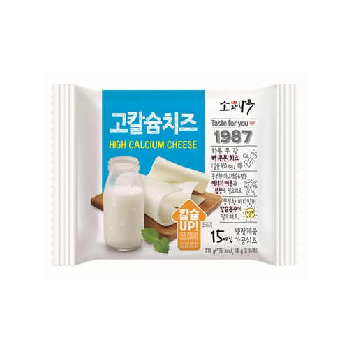 동원 소와나무 고칼슘치즈, 270g, 6개