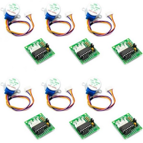 SYUAB 6PCS 28BYJ48 ULN2003 5V 스테퍼 모터 DIY 키트용 드라이버 보드 아두이노 PI PIC 라즈베리 파이