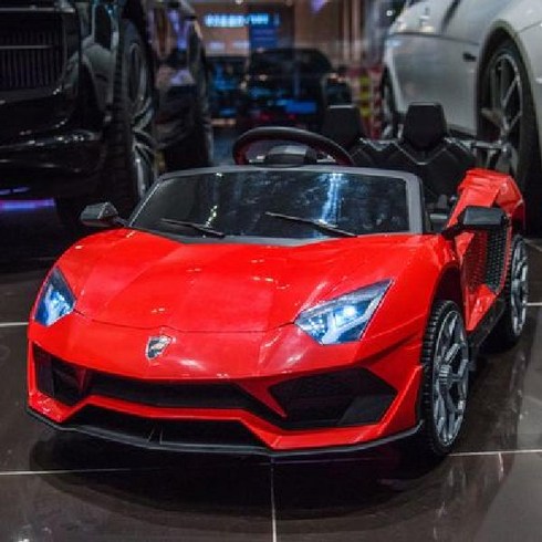 람보르기니 어른용 유아용 어린이용 전기자동차 4륜 원격제어 장난감 충전식 유모차 전동차, 전기 구동, 8. 원격제어+스윙+가죽시트+배터리+블루투스