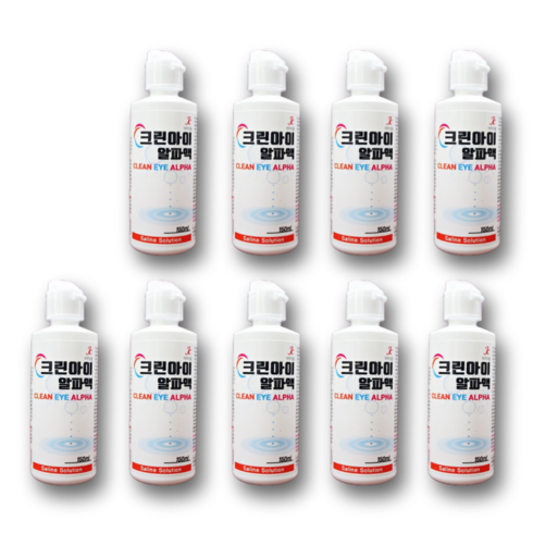 크린아이알파액 - 크린아이알파 드림 하드렌즈 식염수 세정 헹굼 세척액 150ml, 9개