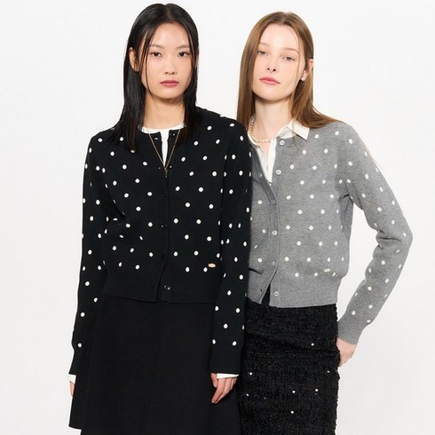 제너럴아이디어 WOMAN 크루넥 도트 가디건 WBC4L04542