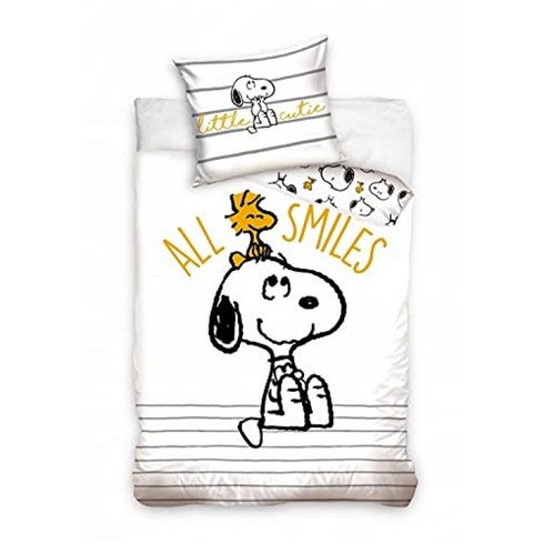 스누피 싱글 세미 더블 이불 커버 + 베개 커버 세트 SNOOPY PEANUTS 3289 []