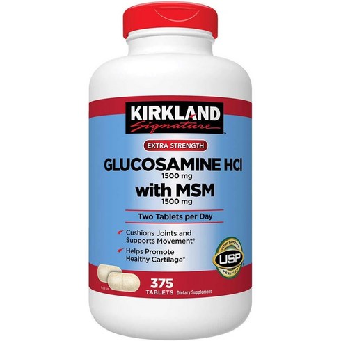 Kirkland Signature Glucosamine with MSM 글루코사민 375정, 2개