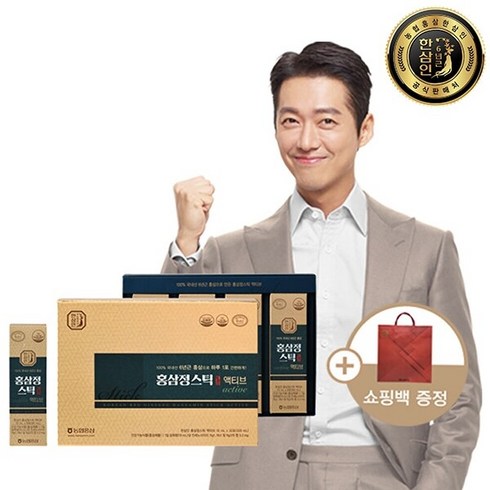 2023년 가성비 최고 한삼인홍삼정 - 한삼인 홍삼정스틱 액티브 10mlX32포 4세트+쇼핑백