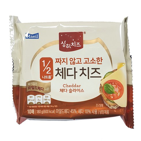 상하치즈100매 - 상하 짜지않고 고소한 체다치즈, 180g, 3개