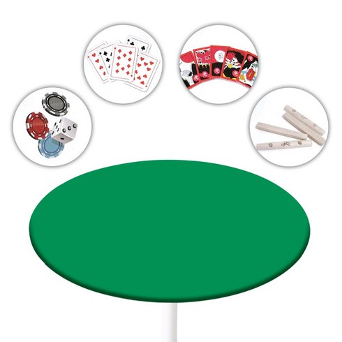 원형 화투 게임 매트 테이블보 당구다이천 모포 커버, 1.당구다이천 테이블커버, 초록색