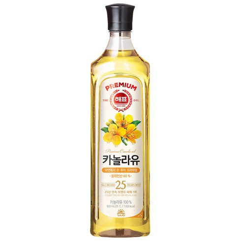 해표카놀라유900 - 해표 카놀라유 900ml, 3개