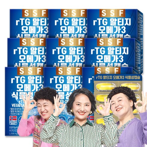 순수식품 rTG 알티지 오메가3 비타민D 9박스(총 18개월분), 60정, 9개
