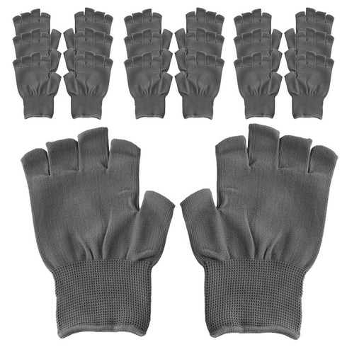하늬통상 다용도 손가락 반장갑, 10p, 그레이