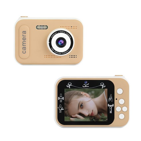 2023년 가성비 최고 카메라 - RUN 기술 최신상 2000W 화소 고화질 카메라 하이엔드 미니 여행용 초고속 미러리스 사진기 초소형, 노란색