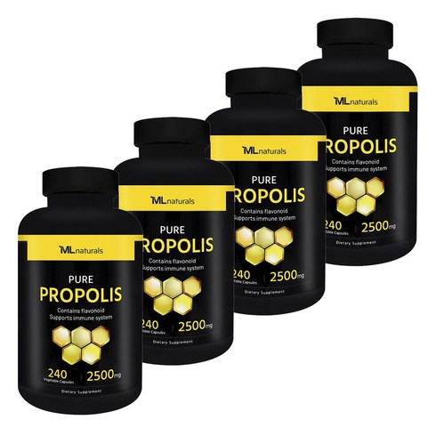 propolisplus2500 - 마이라이프내추럴스 퓨어 프로폴리스 2500mg 베지터블 캡슐, 4개, 240정