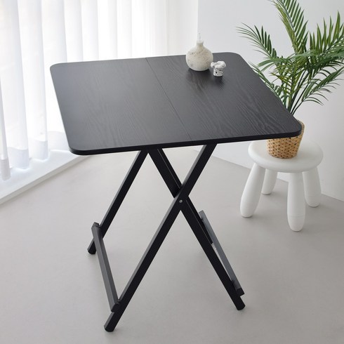 락키홈즈 다용도 접이식 식탁 폴딩 스퀘어 테이블, 블랙70*70*74CM