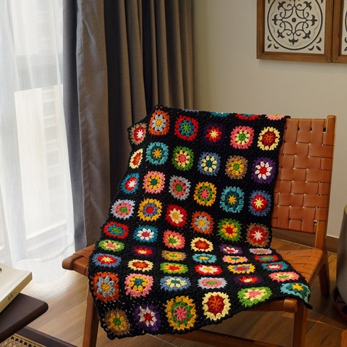 손뜨개 - Hblanket 담요 수제 코바늘 손뜨개 쇼파 커버 블랭킷 타월 여름 담요 120x60cm