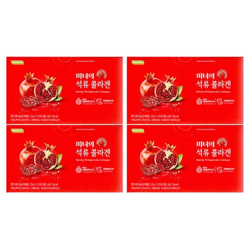 미녀의 석류 콜라겐 20gx25포x4박스, 625g, 4개