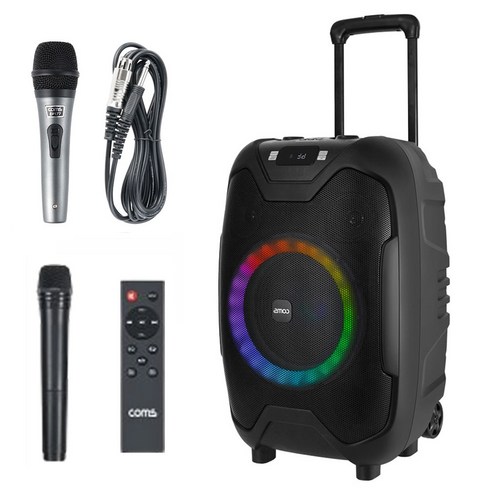 coms ky500 - 포터블 PA 앰프 무선 스테레오 TWS 블루투스 스피커 KY500MS, SMW 스피커+무선 1개+유선 1개