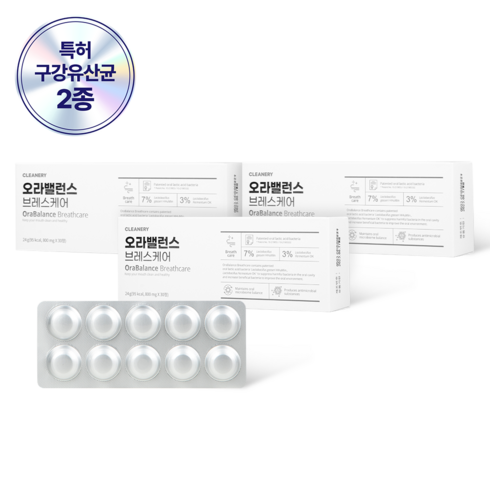 클리너리 오라밸런스 브레스 케어, 30정, 3개