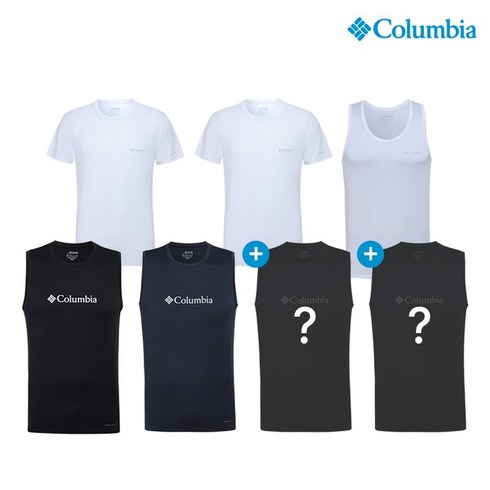 컬럼비아 언더웨어 하프단독 남성 3차 런닝3종+티셔츠2종+랜덤 2종 7종세트