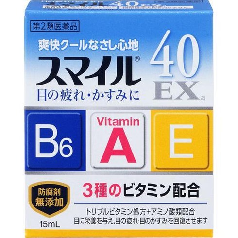 [라이온] 스마일 40 EX 안약 15ml, 일본, 1cm