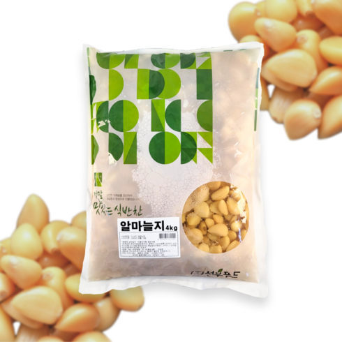 마늘장아찌 알마늘지 4KG 업소용반찬 식당반찬 대용량 중국산, 1개