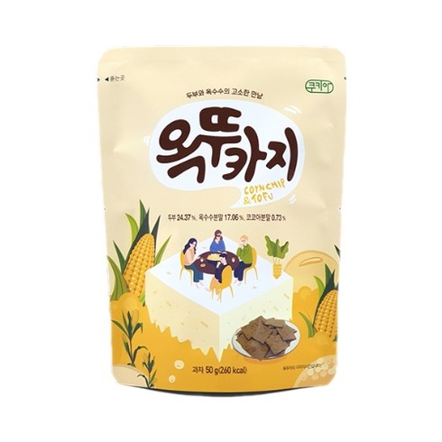 쿠키아 옥뚜카지 뚜부 옥수수 두부과자, 50g, 24개