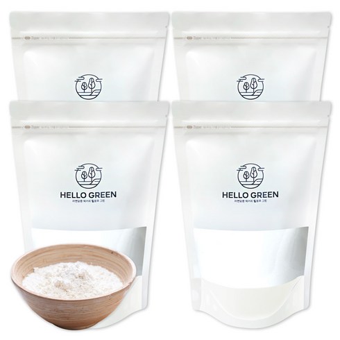 헬로우그린 올방개묵가루 1kg 올방개전분가루 올방개묵전분가루 올갱이묵가루, 4개