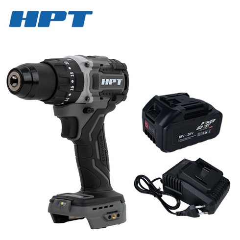 HPT HPT MA20-HD185N 해머드릴 4.0Ah배터리 슬라이더형 충전기 세트, 1개
