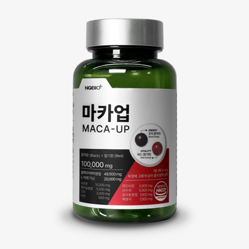 엔큐바이오 마카업 환 블랙마카 아르기닌 야관문 흑마늘 아연 1박스 1개월분 100g, 1개