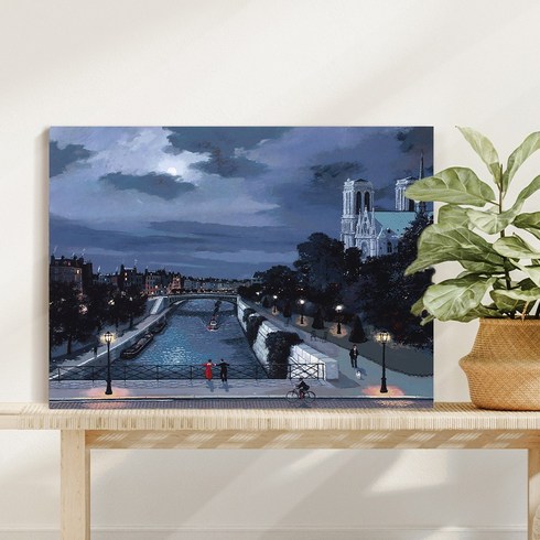 [인메이블] 인테리어 거실 액자 겨울 감성 아트포스터 들라 크루아 36종 그림 액자 집들이 신혼 선물, 16.DR-클루아_밤의로멘스, 캔버스 액자