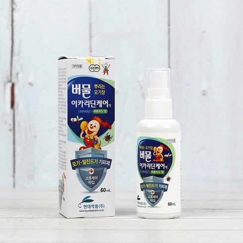 꿈비썸머패치 - 현대약품 모기 털진드기 기피제 버물 이카리딘케어, 60ml, 10개