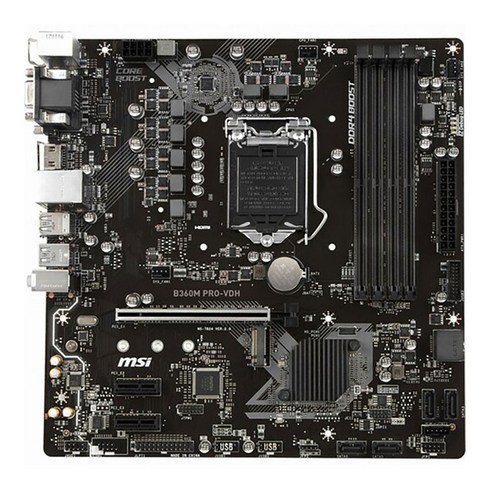 MSI B360M PRO-VDH M-ATX 1151v2 소켓 8세대 9세대 메인보드 백패널 포함