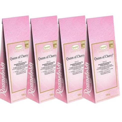 Ronnefeldt 로네펠트 퀸 오브 체리 가향 홍차 실론티 100g 4팩 Queen of Cherry, 4개
