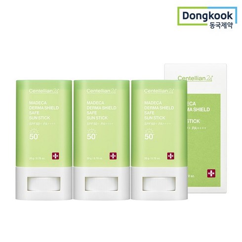 센텔리안24 마데카 더마쉴드 세이프 선스틱 20g 3개 자외선차단 선케어 쿨링진정 병풀 TECA 온가