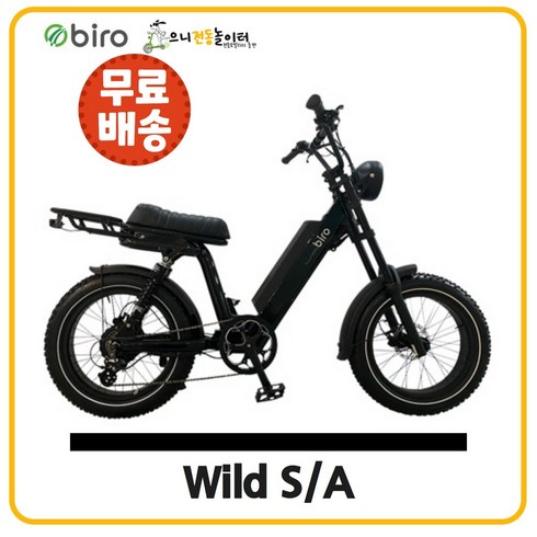 [바이로] Wild S Wild A / 350W 팻바이크 / 100Km 주행가능 모패드형 전기자전거, Wild A(PAS 전용), 14Ah