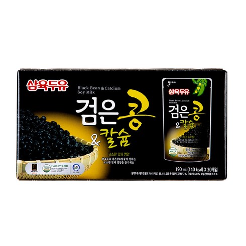 삼육 검은콩 & 칼슘 두유 190ml*20개, 20개, 190ml